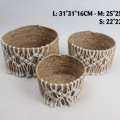 CESTINO MACRAME M D.25*H.15CM