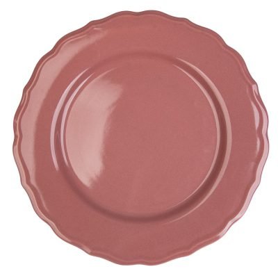 PIATTO PIANO LACY ROSA SCURO D.27,6CM
