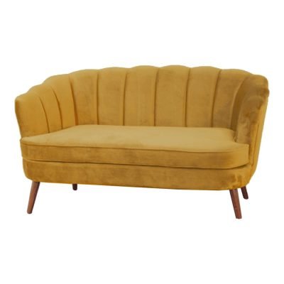 DIVANO DUE POSTI CONCHIGLIA SENAPE 139*76*77CM