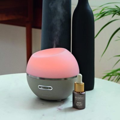 DIFFUSORE AD ULTRASUONI HYDRO MEZZA SFERA BIANCO TORTORA