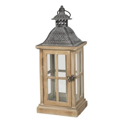 LANTERNA MATERA NATURAL SMALL 15,5*14,5*35CM